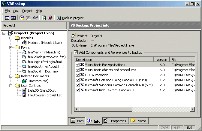 VBBackup Screenshot
